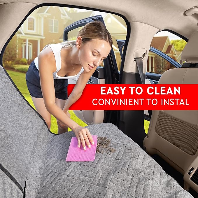 Helteko Dog Car Seat Cover for Back Seat 100% Waterproof,