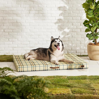 Bedsure Jumbo Large Patterned Dog Bed for Large Dogs Cover(54"x44", Cream)