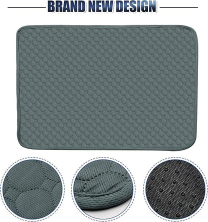 X AUTOHAUX 2Pcs Dog Seat Cover Reuse Car 150x90cm Grayblue