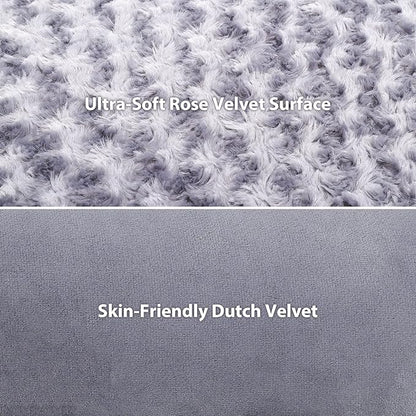 MIHIKK Orthopedic Pet Bed Deluxe Plush L-Shaped Couch with Waterproof Lining Bolster Sleeping Sofa with Removable Washable Cover & Nonskid Bottom for Small Dogs