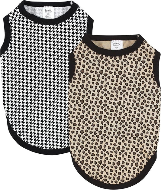 Luvable Friends Dog Pet Dog and Cats Cotton T-Shirts 2pk