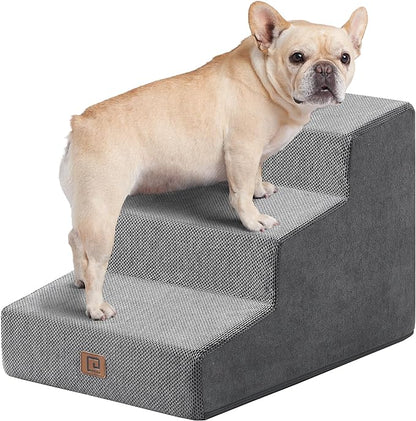 EHEYCIGA Dog Stairs for Small Dog 15.7”H 3-Step Slope