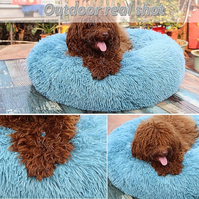 Small Dog Donut Bed for Small Dogs Machine Washable