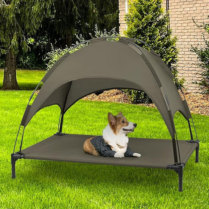 Heeyoo Elevated Dog Bed with Canopy
