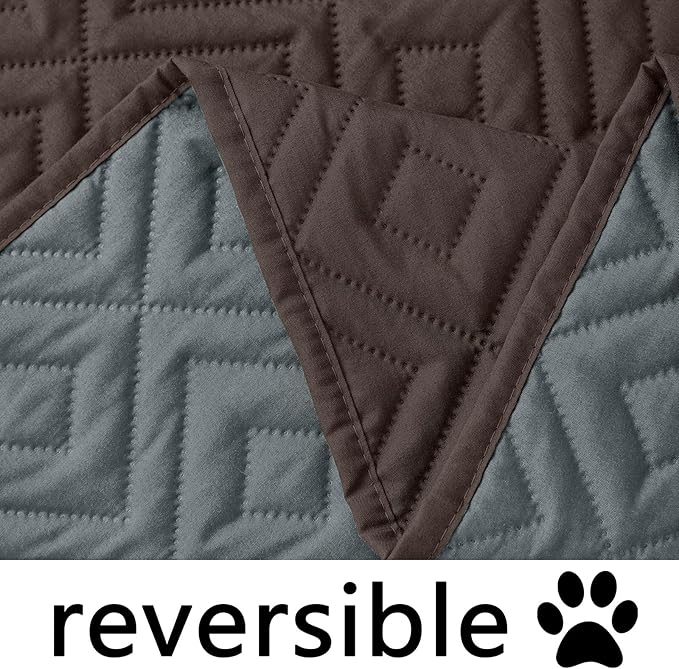 hyha Waterproof Dog Blanket, Soft Dog Bed Cover Pet Blankets, Waterproof Sofa Couch Cover for Dogs Washable, Reversible Pet Couch Covers for Sofa Furniture (82x102 Inch, Chocolate/Dark Grey)