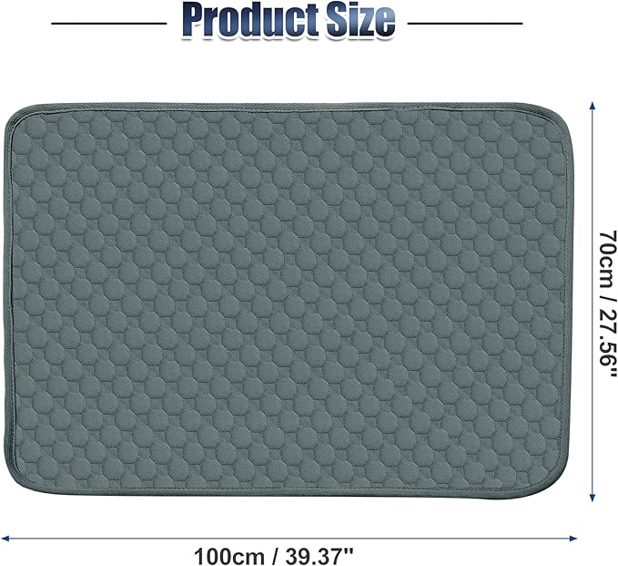 X AUTOHAUX 2 Pcs Dog Seat Cover Reuse 100x70cm Grayblue