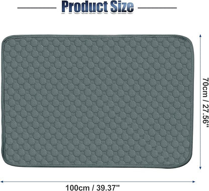 X AUTOHAUX 2 Pcs Dog Seat Cover Reuse 100x70cm Grayblue