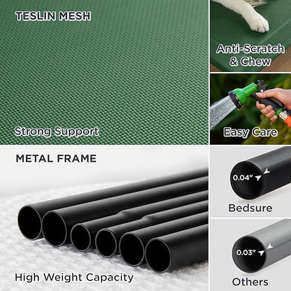 Bedsure Large Elevated Cooling Outdoor Dog Bed 49 inches