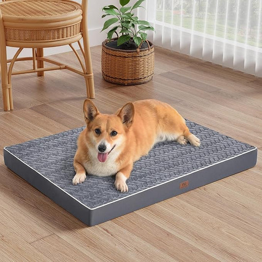 Dog Crate Bed Waterproof Dog Beds with Removable Washable Cover