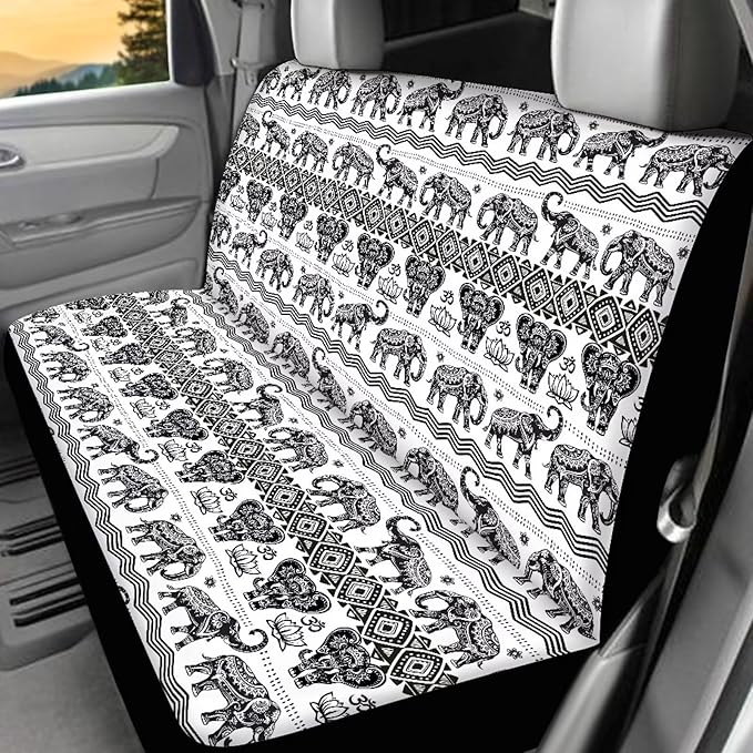 Tribal Elephant Automotive Full Set Seat Covers 4