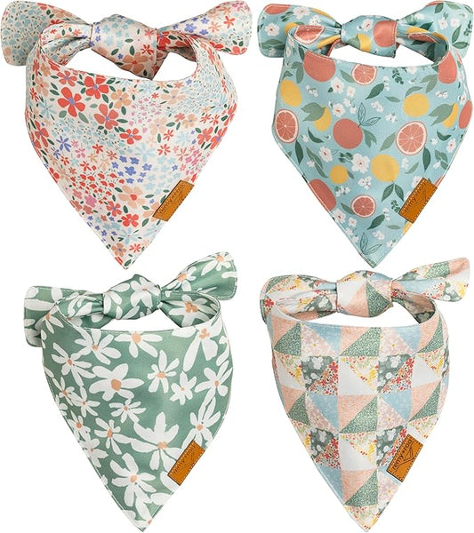 Remy+Roo Spring Dog Bandanas 4 Pack