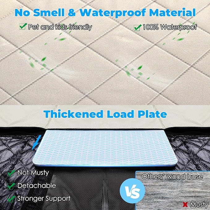 URPOWER XL Dog Back Seat Extender for Crew Cab Truck F150 / 1500/ Tundra