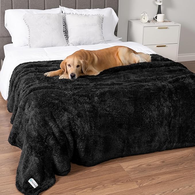 PetAmi Dog Blanket for Large Dogs Black 60x80