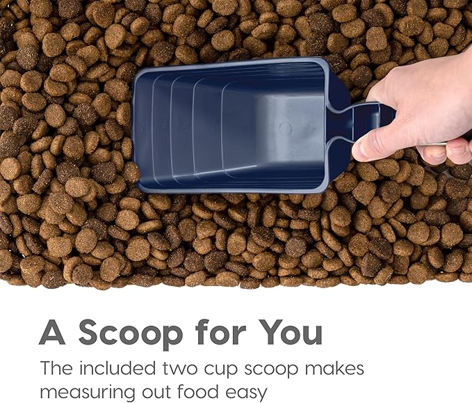 IRIS USA Dog Food Storage Container 30 lbs 11 lbs 2-Cup Scoop,