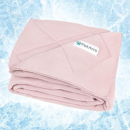 PetAmi Premium Cooling Dog Blanket 60x80, Pink