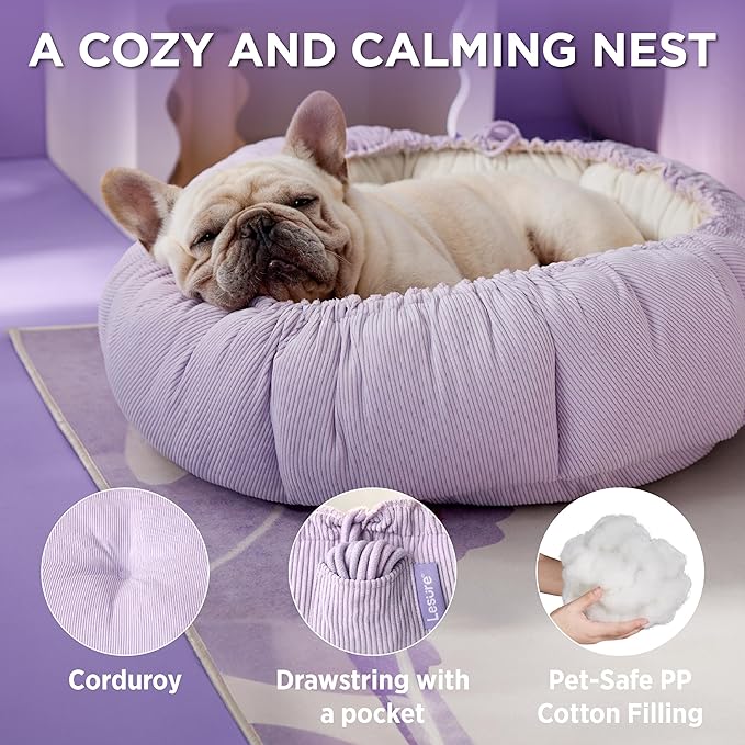 Lesure Dog beds for Small Dogs 25x25x8 Inches