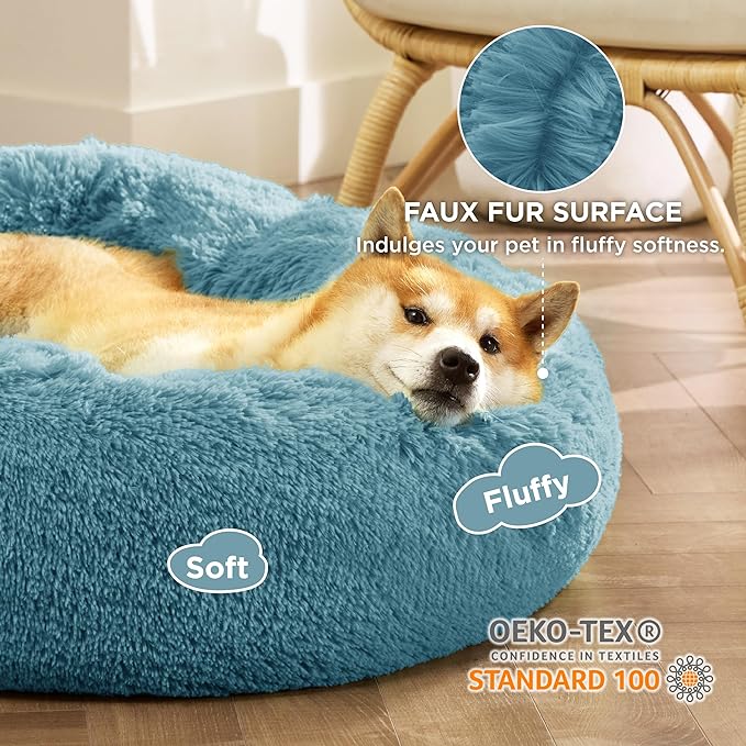 Bedsure Calming Dog Bed for Medium Dogs 30 inches 45 lbs