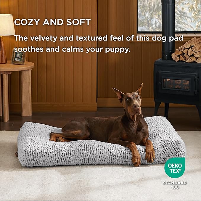 Bedsure Big Dog Bed for Crate 48" x 29", Light