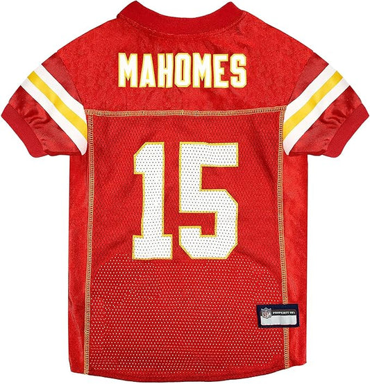 NFLPA Patrick MAHOMES PET Jersey, NFL Dog Shirt, Size X-Large, Kansas City Chiefs Mesh Jersey for Dogs