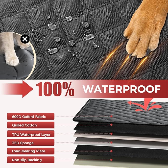 Dog Car Seat Cover +40% Space, 400 lbs