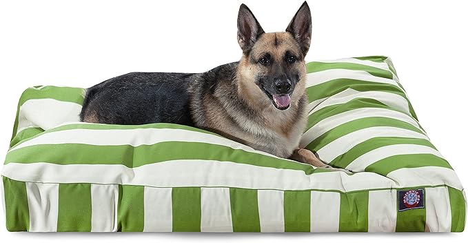 Majestic Pet Rectangle Large Dog Bed Washable – Non Slip Comfy Pet Bed – Dog Crate Bed with Removable Washable Cover – Dog Kennel Bed for Sleeping 50x42x5 Inch