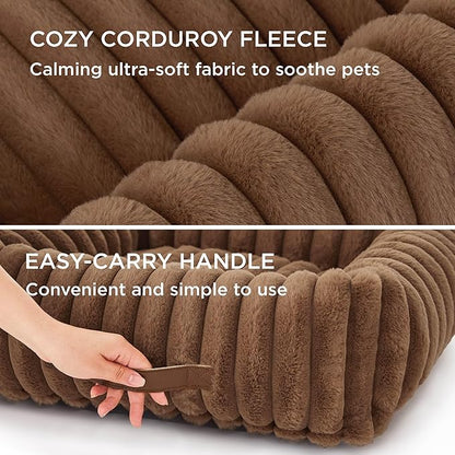 Bedsure Cute Dog Bed for Large Dogs 36x27x8inches, Copper