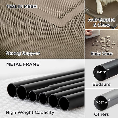 Bedsure Large Elevated Cooling Outdoor Dog Bed 49 inches