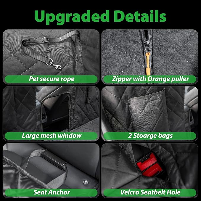 Dog Car Seat Cover for Tesla Model Y 100% Waterproof