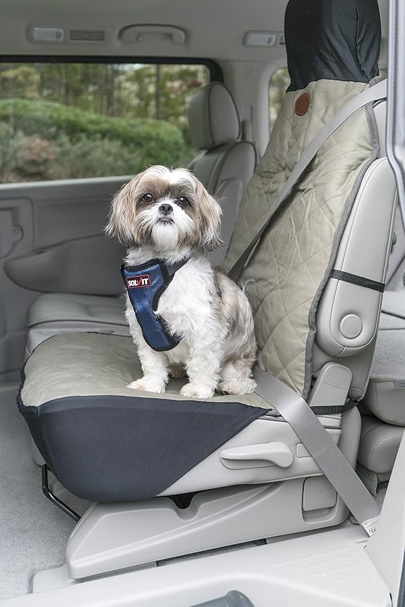 PetSafe Happy Ride Quilted Dog Car Seat Cover – Waterproof & Durable – Machine Washable – Fits Most Cars