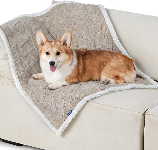 Bedsure Waterproof Dog Blankets for Medium Dogs 30"x40", Taupe