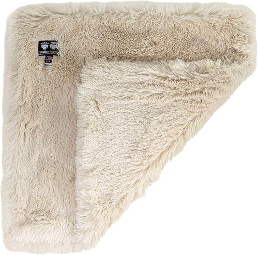 Bessie and Barnie Blanket - Extra Plush Faux Fur Dog Blanket - Reversible Pet Blanket for Dogs and Cats - Super Soft and Machine Washable - Multiple Sizes & Colors Available