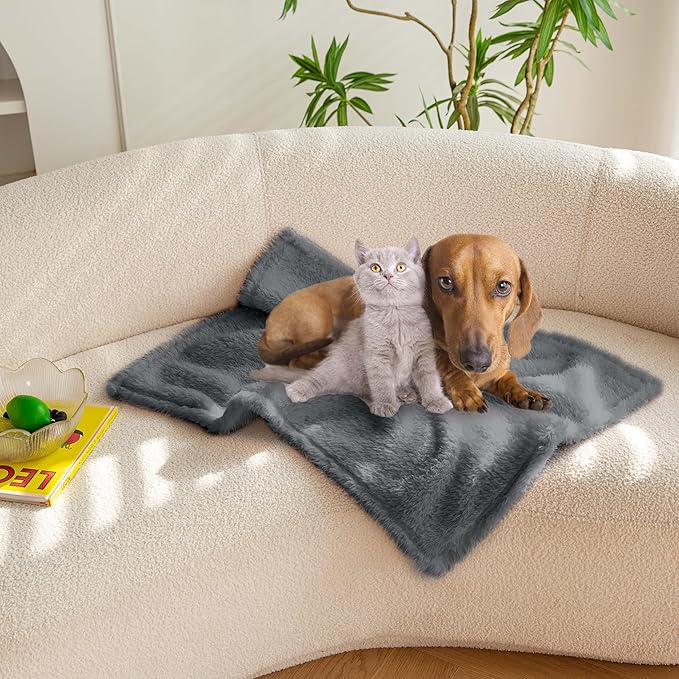 PETHUR Super Soft Dog Blankets for Small Dogs 20"x30", Dark