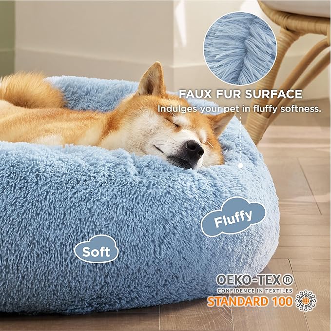 Bedsure Calming Dog Bed for Medium Dogs 45 lbs 30 inches