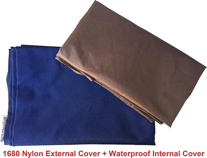 Do It Yourself DIY Pet Bed Pillow Duvet 1680 Durable Cover and Waterproof Internal case for Dog/Cat at Medium 36"X29" Navy Blue Color - Covers only