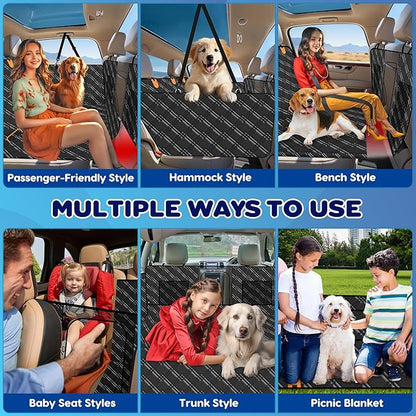 Loiion Back Seat Extender for Dogs 6 in 1 Convertible