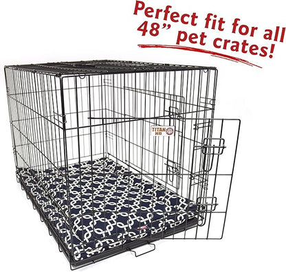 48" Links Navy Blue Crate Dog Bed Mat By Majestic Pet Products