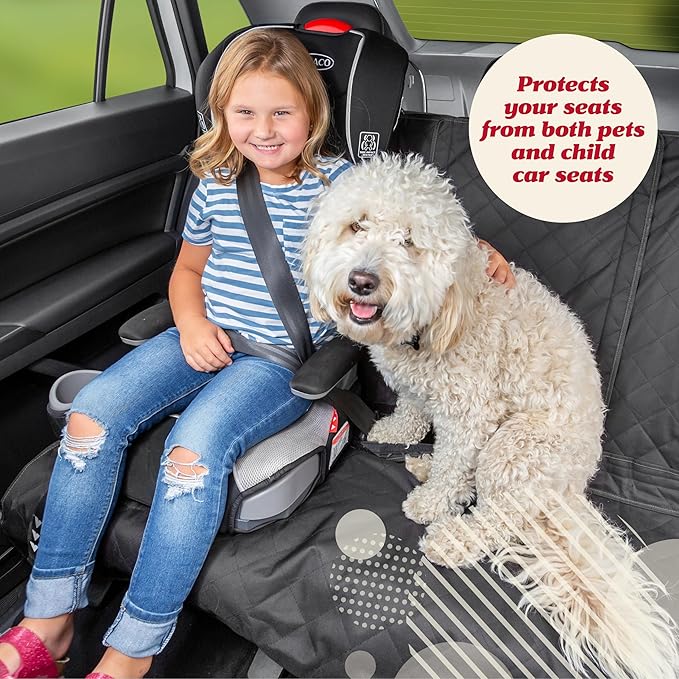 Lusso Gear Dog Car Seat Cover for Back Seat 100% Waterproof,