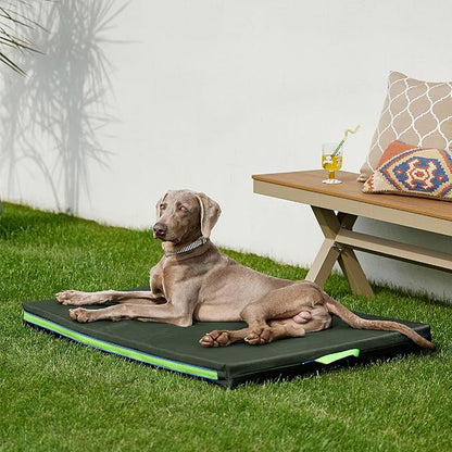 Bedsure Chewproof Durable Outdoor Waterproof Dog Bed with Heavy Duty Cover (44"x32", Moss