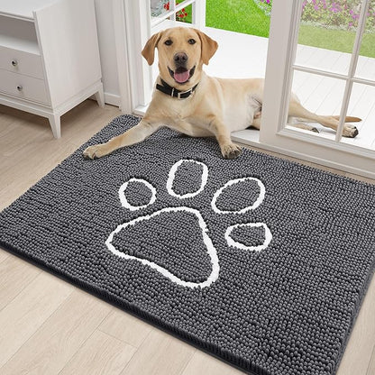 smiry Dog Door Mat for Muddy Paws (30x20 Inches,