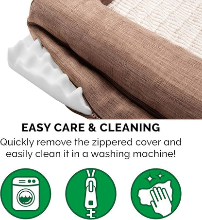 Furhaven Orthopedic Dog Bed for Medium/Small Dogs w/ Removable Bolsters & Washable Cover 35 lbs