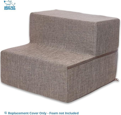 Best Pet Supplies Dog Foam Stairs Cover 2-Step, Brown