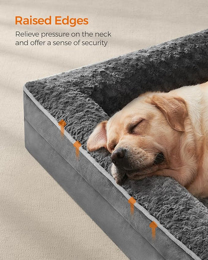 Feandrea Orthopaedic Dog Bed for Large Dogs 42 x 32 x 7 Inches, UPGW253G02