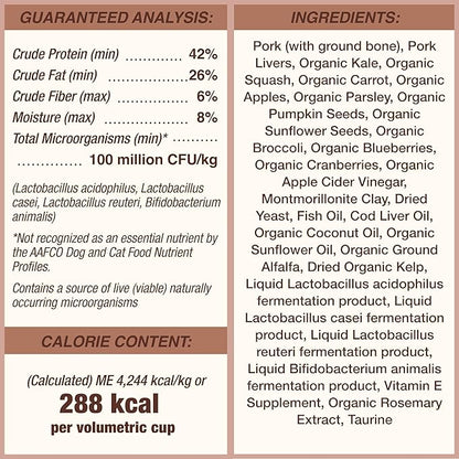 Primal Freeze Dried Dog Food Pronto, Pork; Scoop & Serve, Complete & Balanced Meal; Also Use As Topper or Treat; Premium, Healthy, Grain Free, High Protein Raw Dog Food (7 oz)