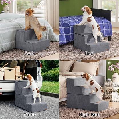 Lesure Dog Stairs for High Beds 4-Steps Dog