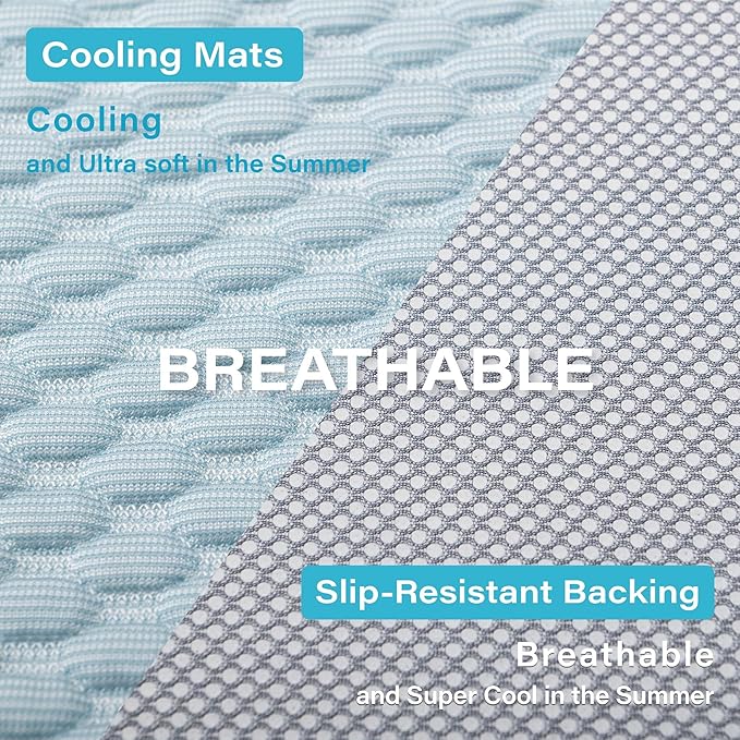 MICROCOSMOS Pet Cooling Mat & Sleeping Pad- Breathable Bubble Surface