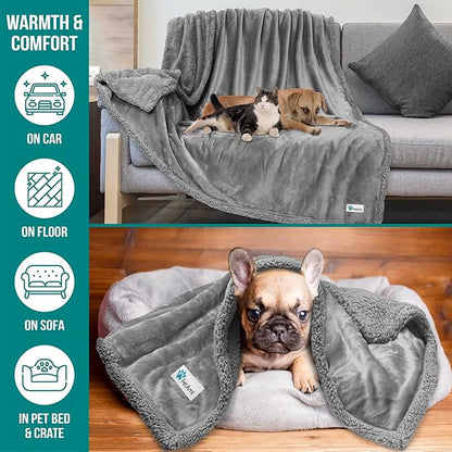 PetAmi WATERPROOF Dog Blanket for Medium Large Dog 60x40 Light