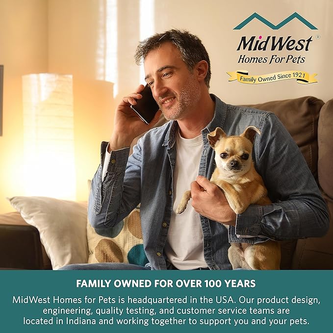 MidWest Homes for Pets Bolster Dog Bed 24L-Inch Gray Dog Bed or Cat Bed w/ Comfortable Bolster 24-Inch Dog