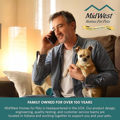 Midwest Quiet Time Bolster Gray Dog Bed 18" L 12" W,