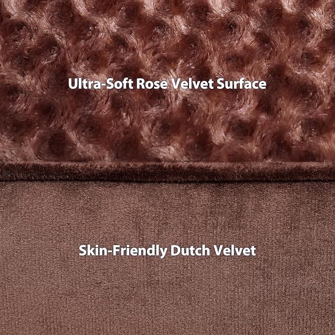 Orthopedic Dog Bed Deluxe Plush L-Shaped Dog Couch Beds with Waterproof Lining Bolster Dog Sleeping Sofa with Removable Washable Cover & Nonskid Bottom Pet Bed for Medium Large Jumbo Dogs 36 x 27 Inch