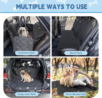 Dog Car Seat Cover 54" x 58" Dog 600D Oxford